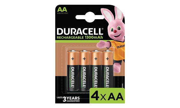 Duracell AA 1300mAh Ladattava paristo 4 kpl