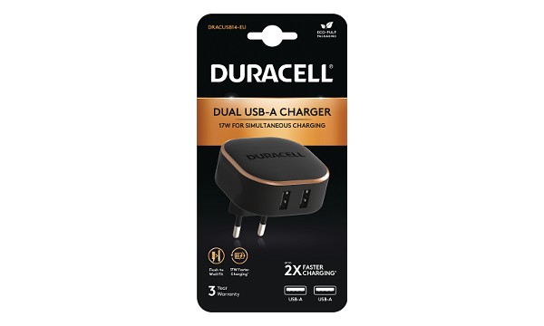 Duracell Dual 17W USB-A-laturi