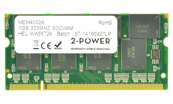 Satellite A60-197 1GB PC2700 333MHz SODIMM