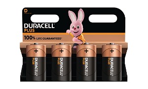 Duracell Plus Power D Size (Pack of 4)
