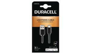 Duracell 1m USB-A ja Lightning-kaapeli