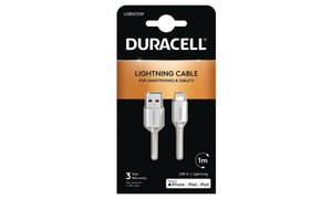 Duracell 1m USB-A ja Lightning-kaapeli