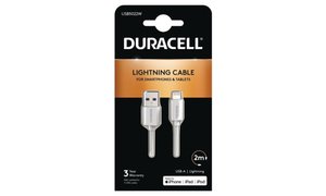 Duracell 2m USB-A ja Lightning-kaapeli